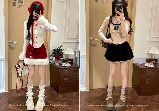 甜美风穿搭!四款适合圣诞节穿,超美