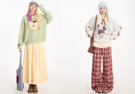 秋冬女生穿搭!9套甜美毛衣搭配合集