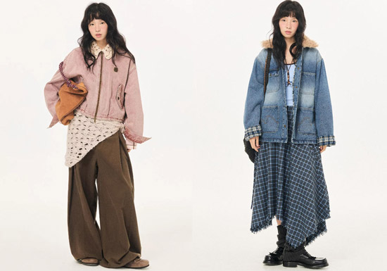 复古风穿搭!8套秋冬女生牛仔外套搭配
