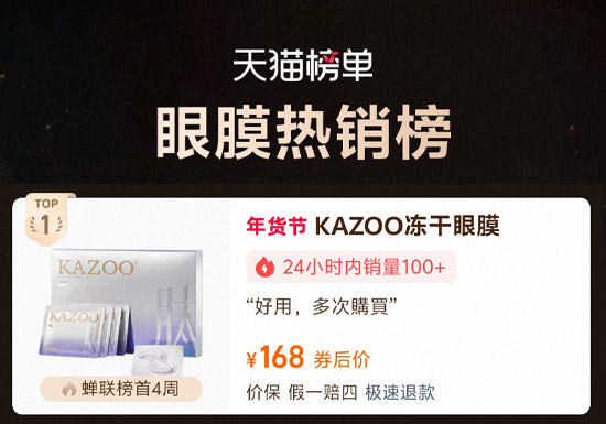 天猫榜单:2026眼膜热销榜
