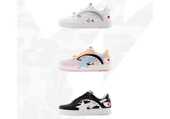 鲨鱼图腾重构鞋履美学 BAPE全新STA鞋型曝光